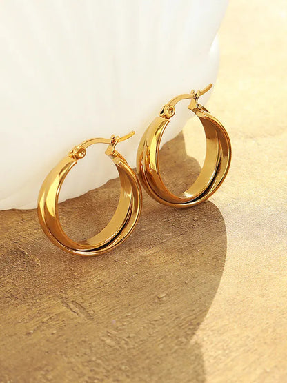 Double U-shaped earrings with titanium personalized earrings