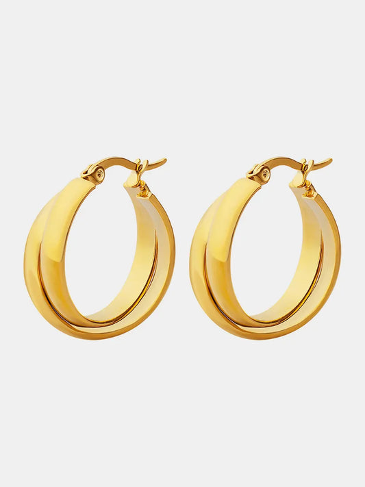 Double U-shaped earrings with titanium personalized earrings